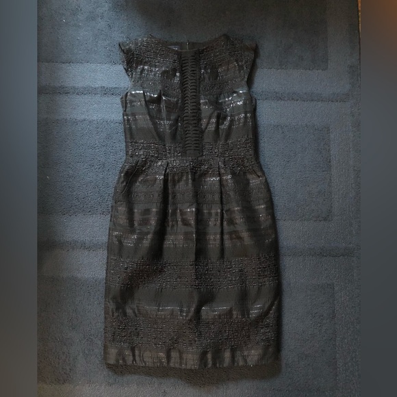 Piazza Sempione Black Brocade Dress US 10 - Picture 1 of 5